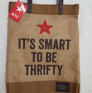 MACY'S VINTAGE THRIFTY TOTE SHOPPING BAG